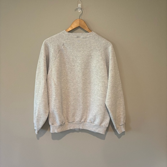 VINTAGE Space Center Houston Crew Neck Grey Sweatshirt 90s Small/Medium - Picture 7 of 7